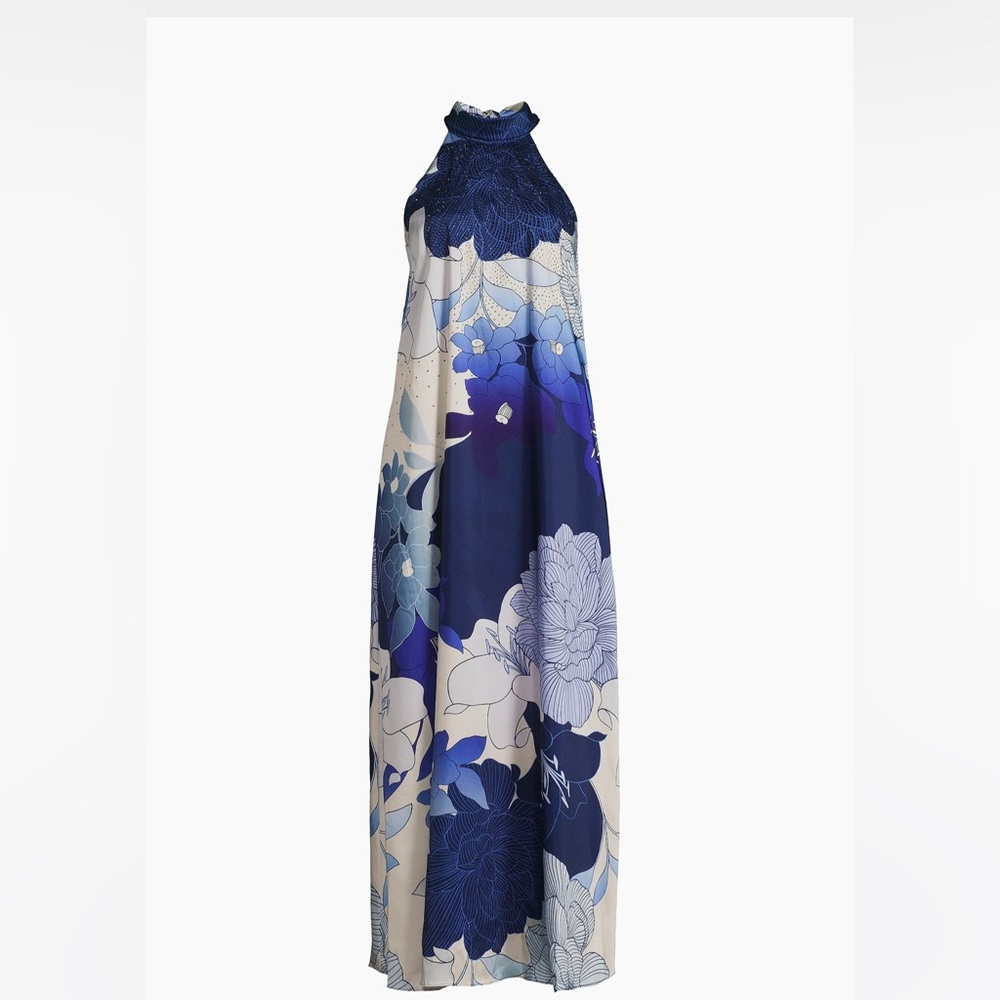Ungaro Sky Floral Halter Dress